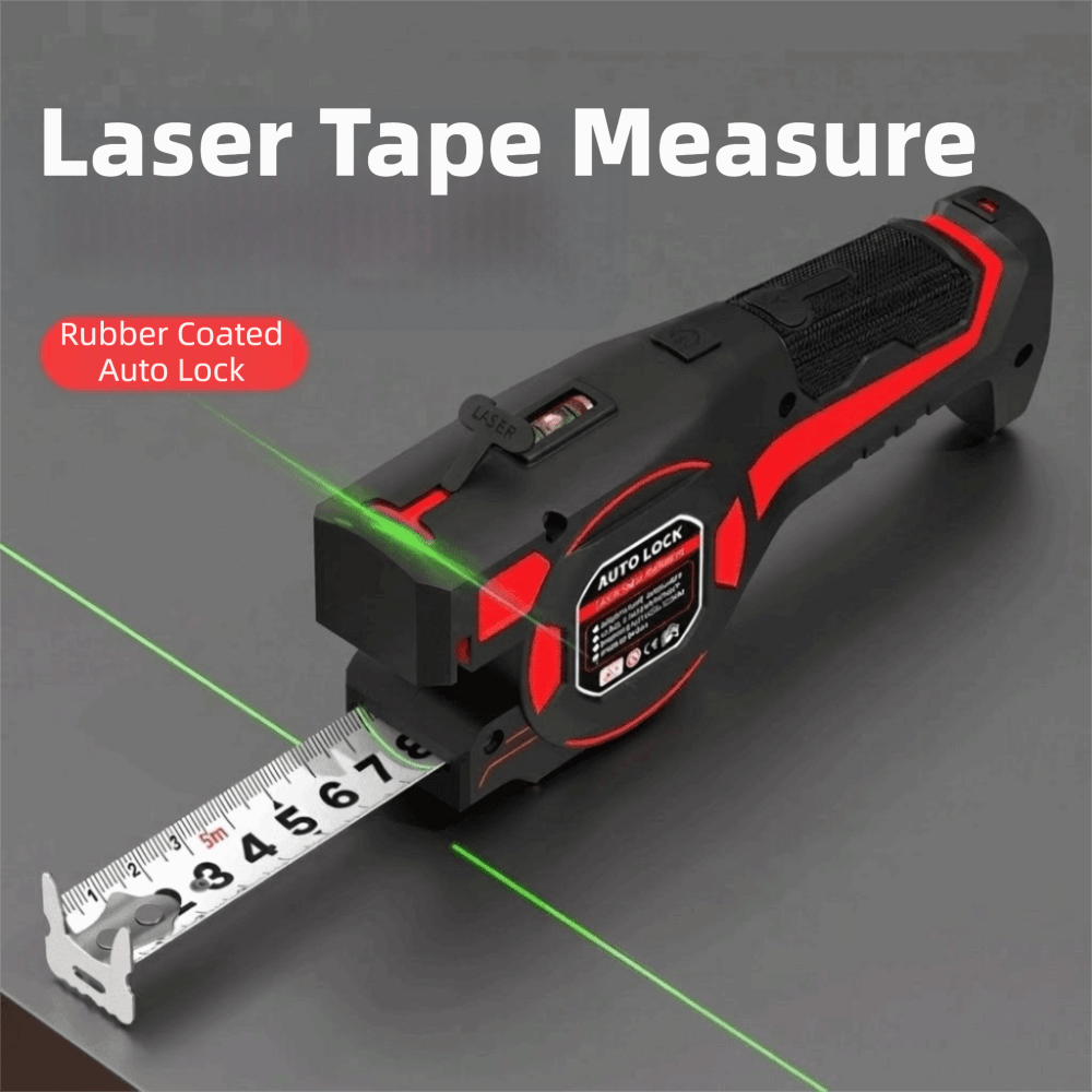 Industrial Laser Cleaner - 3-in-1 レーザーテープメジャー格納式充電式デジタルテープメジャープロフェッショナル 5Mx25mm 電気測定ツール改修