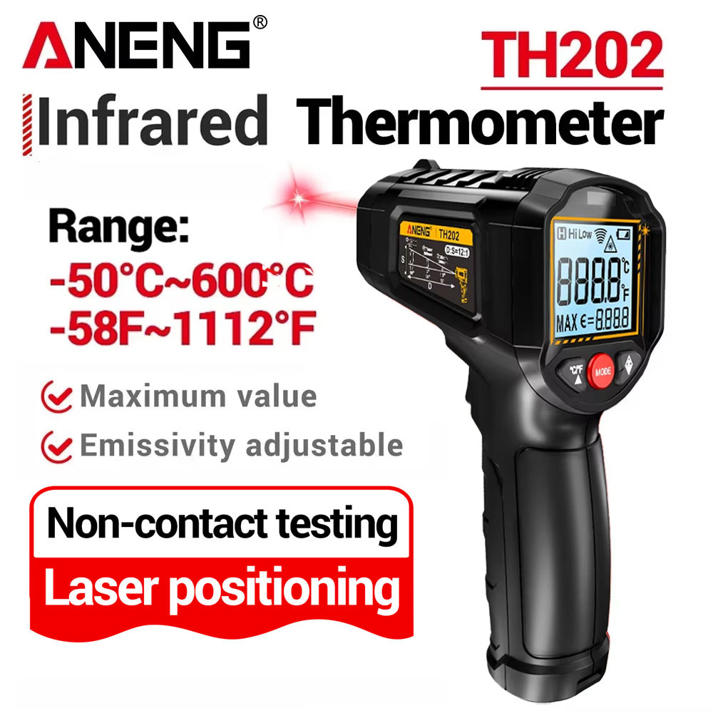 Industrial Laser Blaster - ANENG 赤外線温度計 非接触式 -50~600 ℃ デジタルレーザー温度計