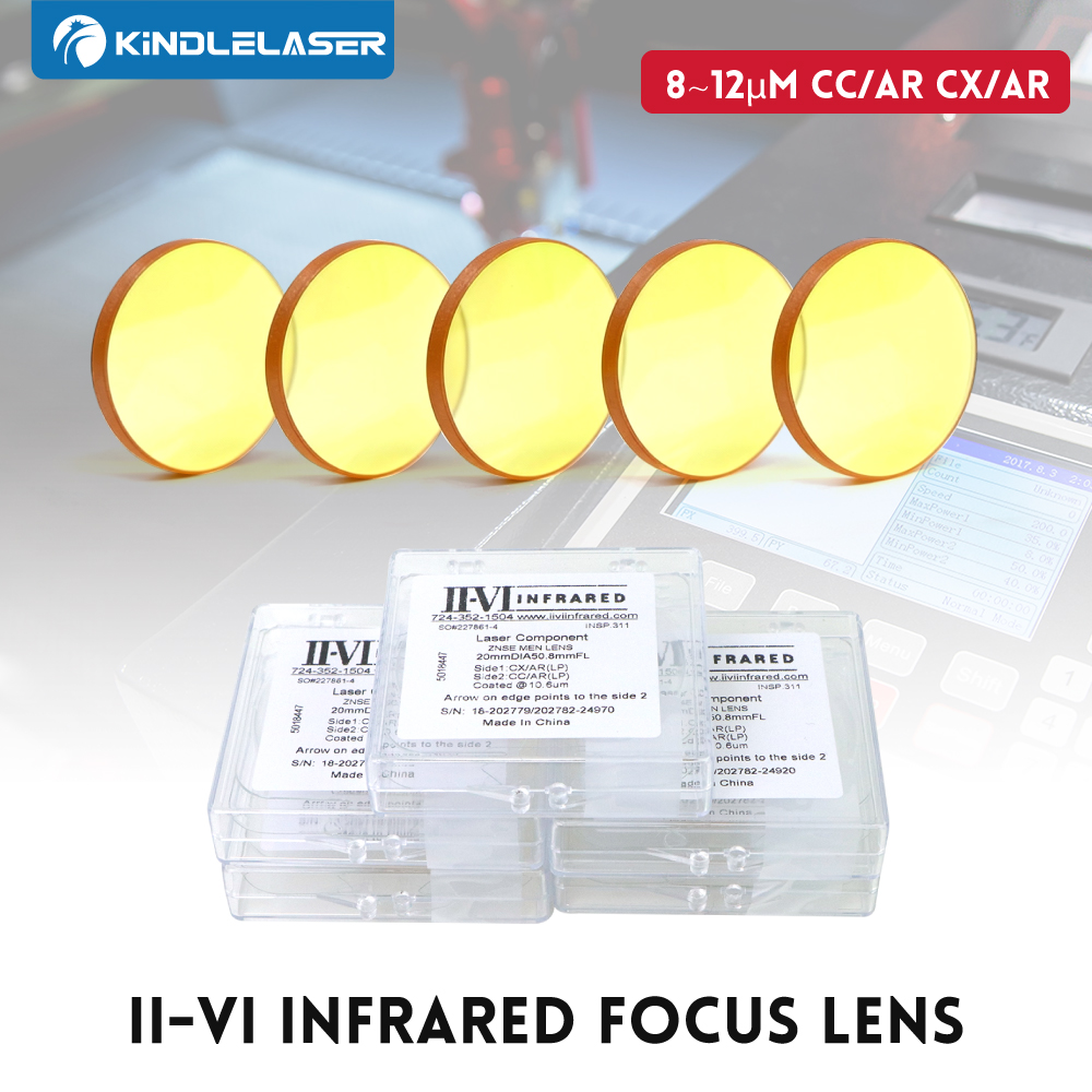 Industrial Infrared Laser - Kindlelaser 1/3/5/10 II-VI 赤外線CO2レーザーフォーカスレンズ 直径20mm 焦点距離38.1