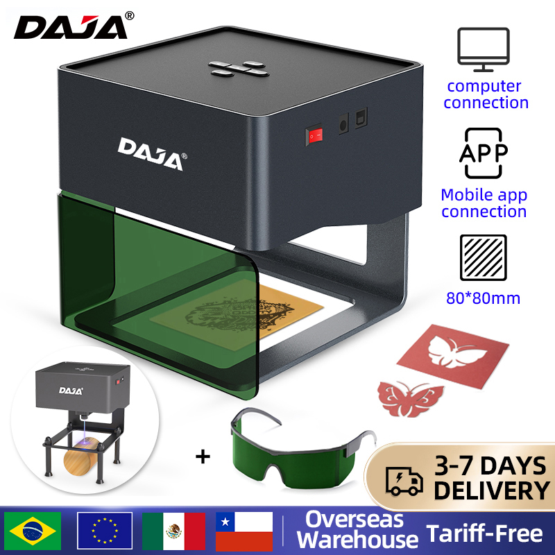 Industrial Handheld Laser - DAJA DJ6 ミニポータブルレーザー彫刻 Diy Bluetooth マシン塗装ドッグタグ紙革木製プラスチックロゴ
