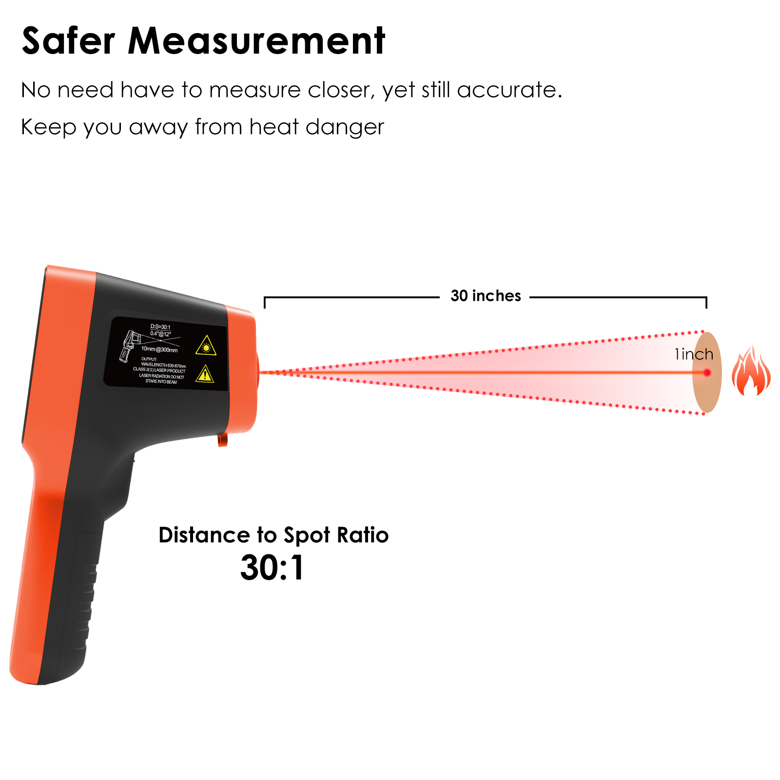 充電式工業用赤外線温度計ガン -50～1600℃ ℃   3 - Industrial Laser Blaster のレビューと価格