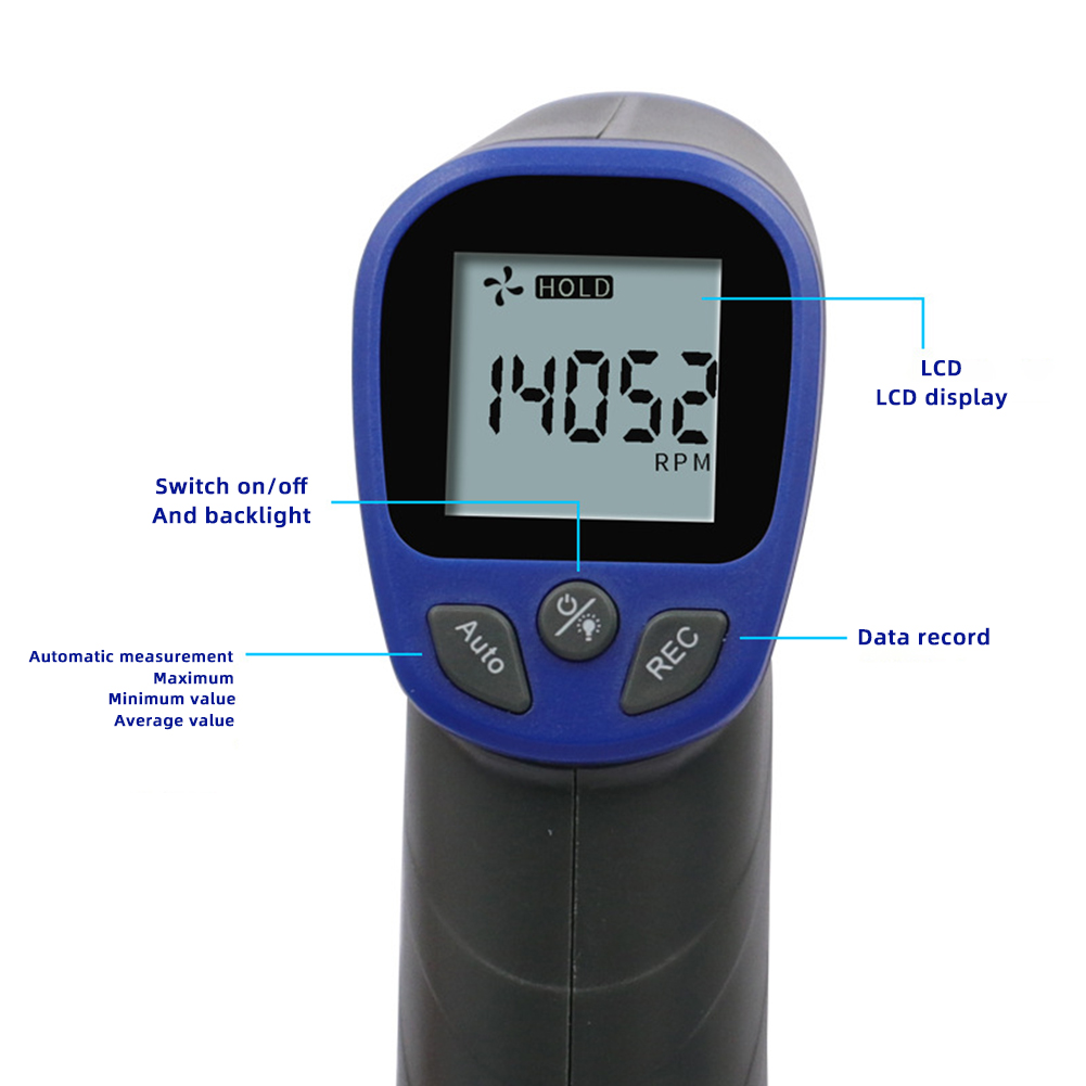 非接触赤外線レーザー,ポータブル,自動スピードテストツール, - Industrial Laser Tachometer のレビューと価格