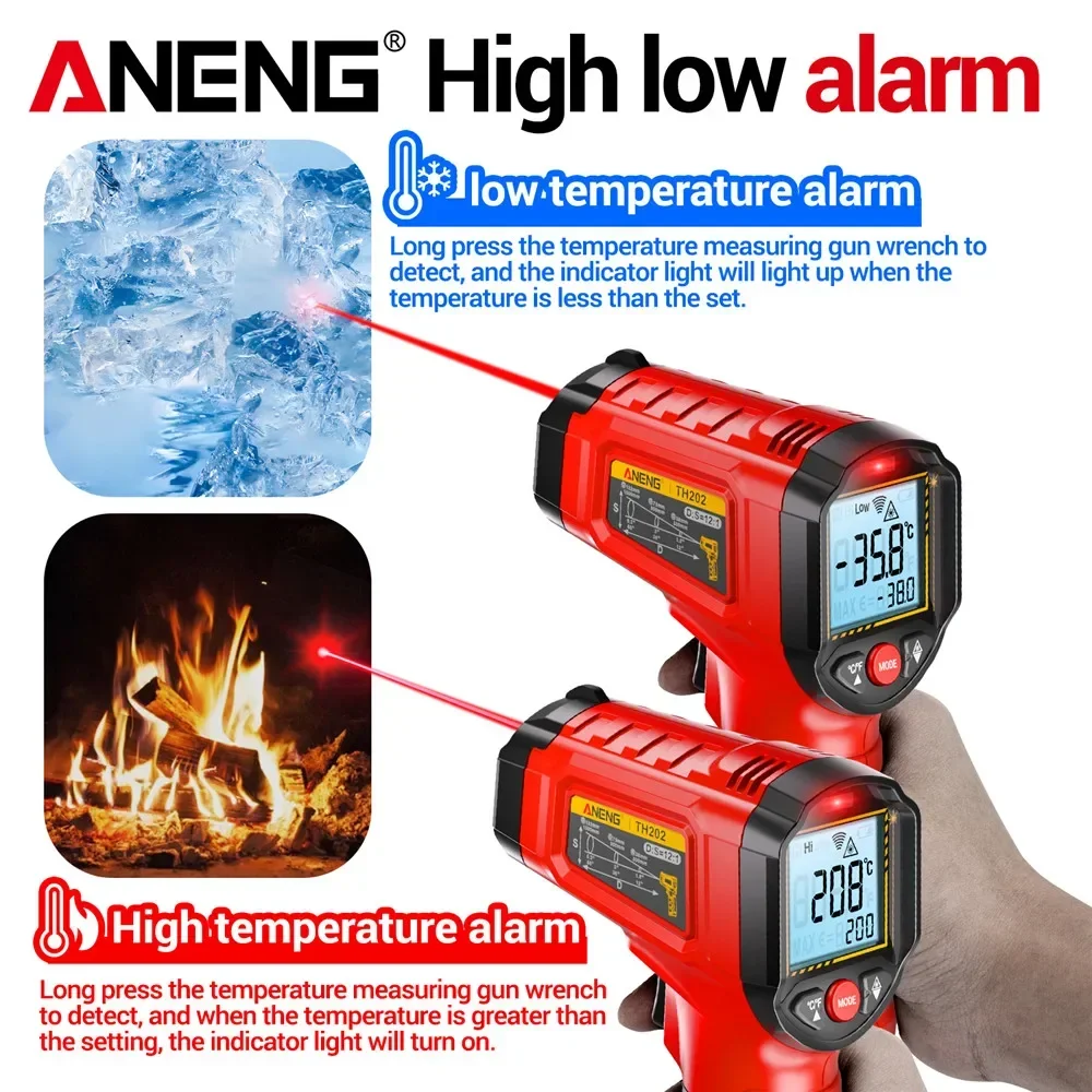 ANENG 赤外線温度計 非接触式 -50~600 ℃    - Industrial Laser Blaster のレビューと価格