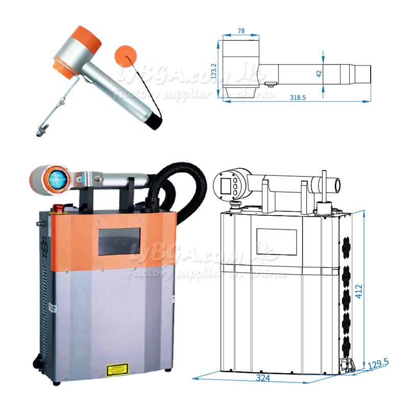 LY-LCG100A 100W パルスレーザー洗浄機 バック - Industrial Laser Cleaner のレビューと価格