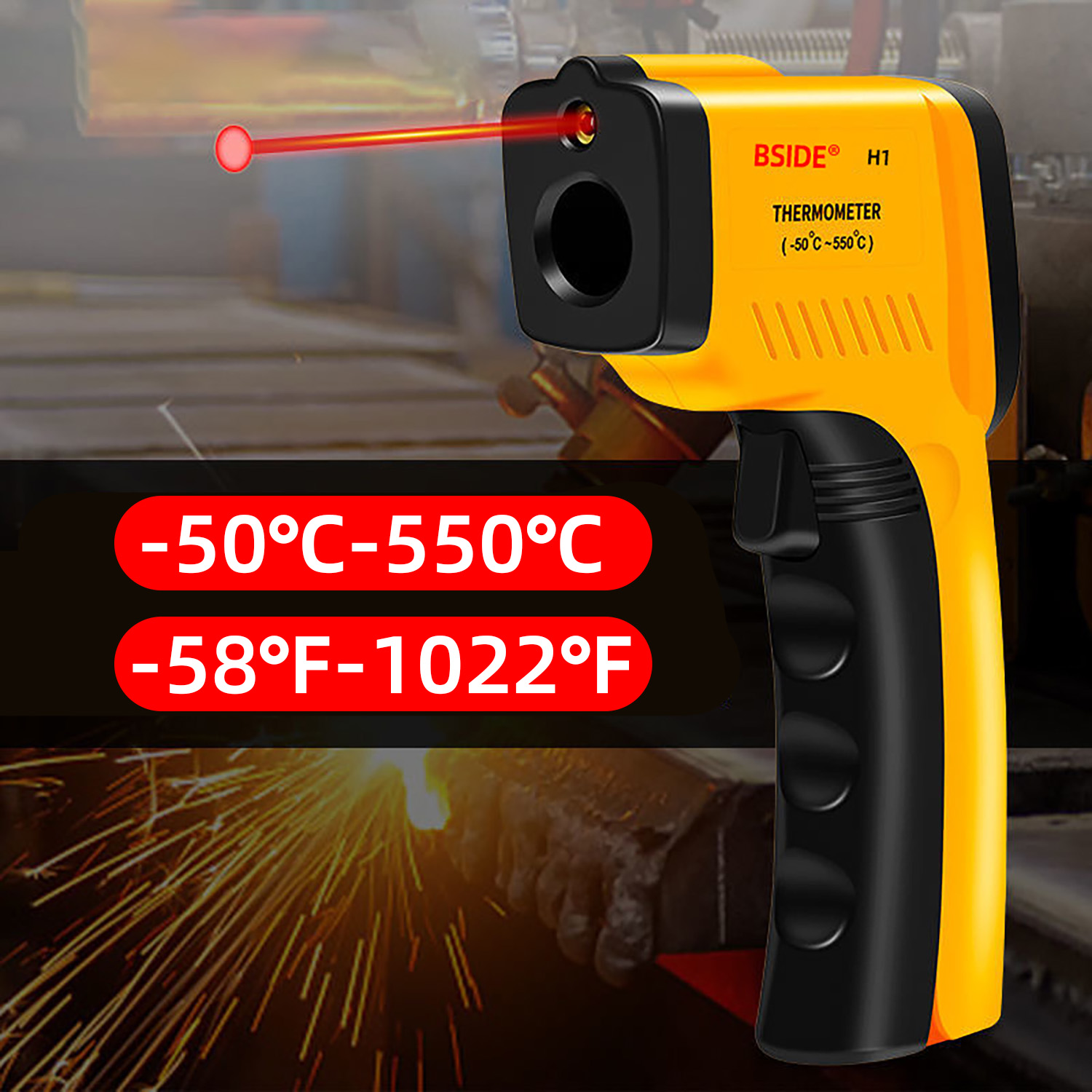 デジタル赤外線温度計,非接触,肉,バッファローミルク,バーベ - Industrial Laser Blaster のレビューと価格