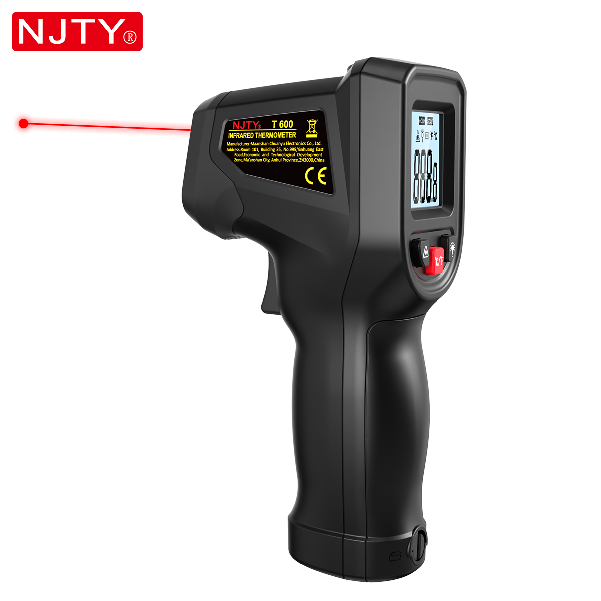 NJTY T600 赤外線温度計ガン 非接触 -58 ° F - Industrial Laser Blaster のレビューと価格