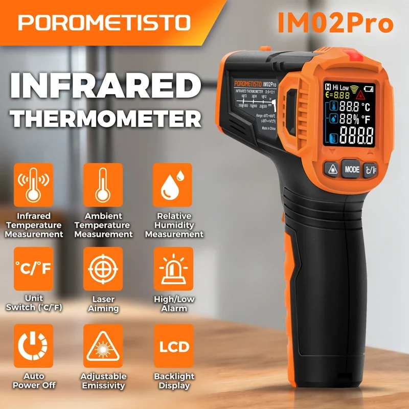-50~380℃ 赤外線温度計 -50~800℃ プロフェッ - Industrial Infrared Laser のレビューと価格